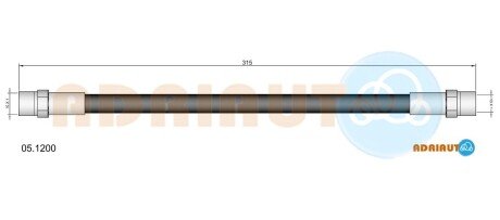 BMW гальм.шланг передн./задн.,E21,23,VOLVO 240/260/780/940/960 S90/V90 ADRIAUTO 05.1200 (фото 1)
