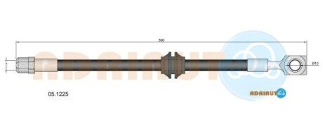 BMW шланг гальмівний передн. MINI Cooper, Cooper S, One, One D, Works ADRIAUTO 05.1225