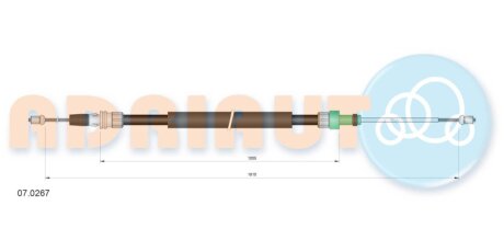 CITROEN трос ручного гальма C3 лів.+ прав. ADRIAUTO 07.0267