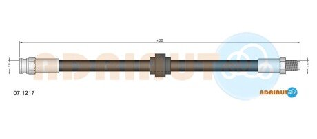 CITROEN шланг гальмівний передн.Visa, PEUGEOT 205/309/505 ADRIAUTO 07.1217