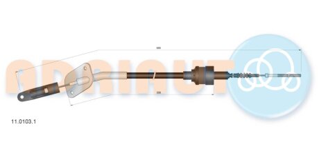 FIAT трос зчеплення Fiorino -DS 10/95- (690/235) ADRIAUTO 11.0103.1