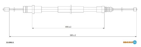 FIAT трос ручного гальма Scudo,Jumpy,Expert 1.9/2.0D ADRIAUTO 11.0262.1