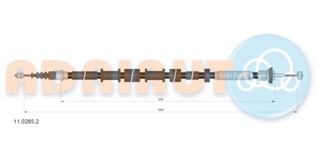 FIAT Трос ручного гальма 500L 0.9-1.6 12- ADRIAUTO 11.0285.2