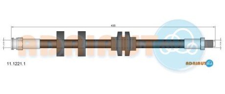 FIAT шланг гальмівний передн. Stilo, Bravo 01- ADRIAUTO 11.1221.1