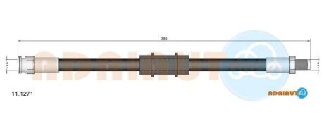 FIAT шланг гальмівний передн. Fiorino 88- ADRIAUTO 11.1271