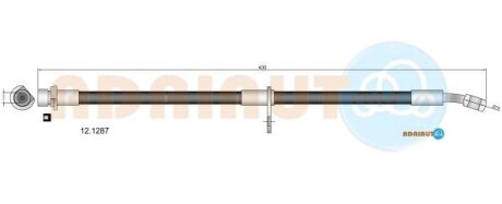 HONDA шланг гальм. задн. лів.Accord 98- ADRIAUTO 12.1287