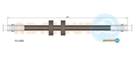 FORD шланг гальмівний задн. бараб. гальмо Mondeo -96 ADRIAUTO 13.1250