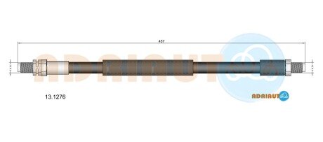 FORD шланг гальмівний задн. Escort 95- (диски) ADRIAUTO 13.1276 (фото 1)