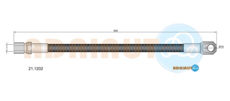 VAZ шланг гальмівний передн.лів. Niva ADRIAUTO 21.1202