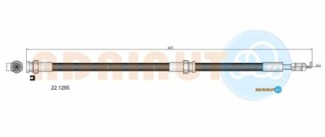 MAZDA шланг гальмівний передн.626 -02 ADRIAUTO 22.1285