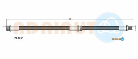 Шланг гальм. задн. SMART FORFOUR -06 ADRIAUTO 24.1258