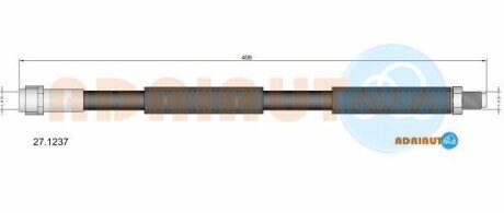 DB шланг гальмівний перед. W211/220 98- ADRIAUTO 27.1237