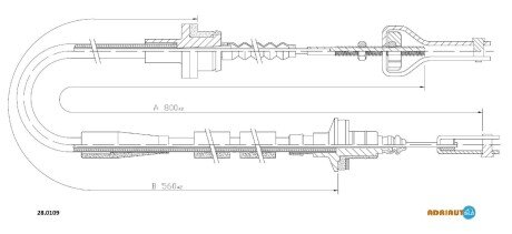 Трос зчеплення ADRIAUTO 28.0109 (фото 1)