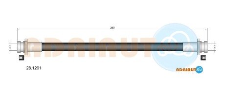 NISSAN шланг гальмівний задн. Sunny -90 ADRIAUTO 28.1201