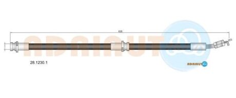 NISSAN шланг гальмівний передн. лів. Note ADRIAUTO 28.1230.1