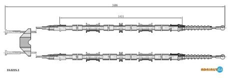 Трос ручного гальма ADRIAUTO 33.0215.1
