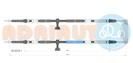 OPEL трос ручного гальма Vectra SW 02-,Signum 04- ADRIAUTO 33.0219.1 (фото 1)