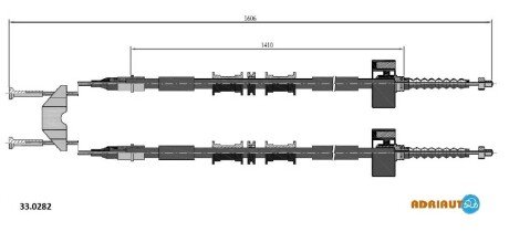 Трос ручного гальма ADRIAUTO 33.0282