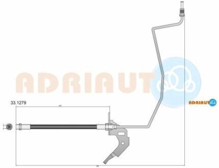 OPEL шланг гальмівний задн. лів. Astra H (барабан) ADRIAUTO 33.1279 (фото 1)