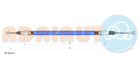 Трос ручного гальма лів./пр. PEUGEOT 3008, CITROEN C4 II ADRIAUTO 35.0234.1 (фото 1)