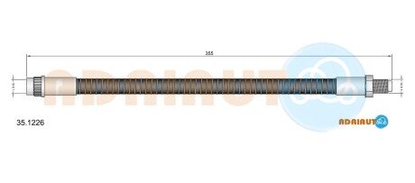 CITROEN гальм.шланг передн.Saxo,Peugeot 106 (-ABS) ADRIAUTO 35.1226 (фото 1)