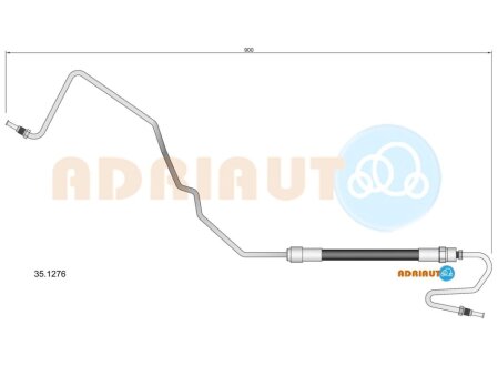 CITROEN гальмівний шланг С4 I, II 04-, DS ADRIAUTO 35.1276