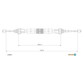 RENAULT трос заднього гальма Duster 10- 4X2 ADRIAUTO 41.0201.2