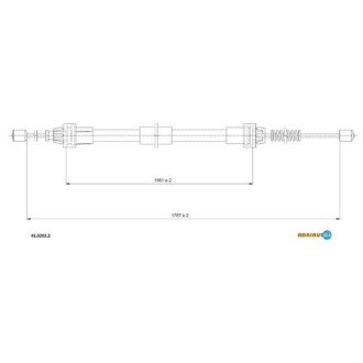 RENAULT трос заднього гальма Duster 10- 4X2 ADRIAUTO 41.0202.2 (фото 1)