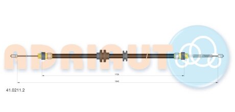 Трос ручного гальма ADRIAUTO 41.0211.2
