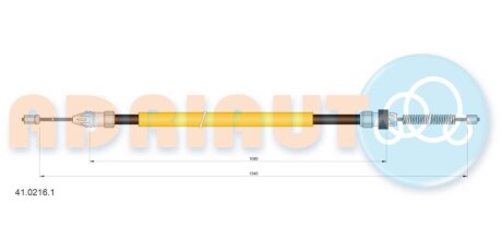 RENAULT трос ручного гальма задн. прав. (бараб.) Clio 98- ADRIAUTO 41.0216.1