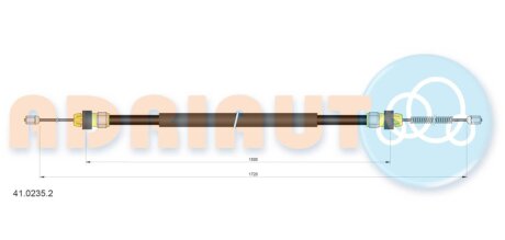 DACIA трос ручного гальма 1720/1500 мм ADRIAUTO 41.0235.2 (фото 1)