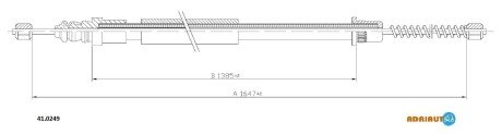 Трос ручного гальма ADRIAUTO 41.0249 (фото 1)
