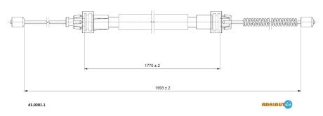 Трос ручного гальма ADRIAUTO 41.0281.1 (фото 1)