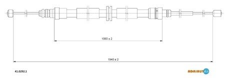 Трос стояночного гальма ADRIAUTO 41.0292.1