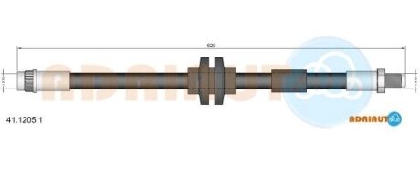 OPEL шланг гальмівний задн. MOVANO B 10- ADRIAUTO 41.1205.1