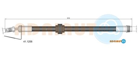 RENAULT шланг гальмівний передн. нижн. Master 98- ADRIAUTO 41.1258