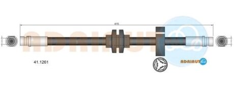 RENAULT шланг гальмівний передн. Laguna 01- ADRIAUTO 41.1261 (фото 1)
