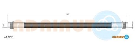 RENAULT шланг гальмівний задн.Logan 04-,Sandero,Duster,Laguna ADRIAUTO 41.1291