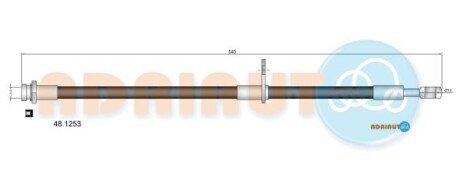 Шланг гальмівний передн. прав. SUZUKI Grand Vitara 1.6 08- ADRIAUTO 48.1253