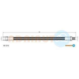 VW шланг гальмівний передній/задній Golf -91 GTi 2,0i 92-, Jetta -92, Passa ADRIAUTO 55.1213 (фото 1)