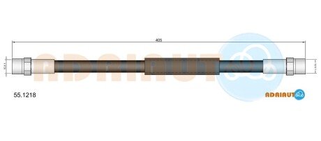 VW шланг гальмівний передн. LT -96 ADRIAUTO 55.1218 (фото 1)