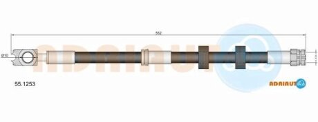 SKODA шланг гальмівний передн.Fabia 00- ADRIAUTO 55.1253
