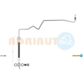 VW шланг гальм. задн. лів.Skoda Octavia 96-,Golf V (диск) ADRIAUTO 55.1260 (фото 1)