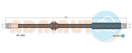 VW гальмівний шланг задній CADDY III 10- ADRIAUTO 55.1294