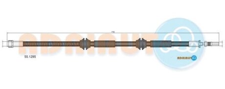 VW гальмівний шланг передній TOUAREG 02-, PORSCHE ADRIAUTO 55.1295
