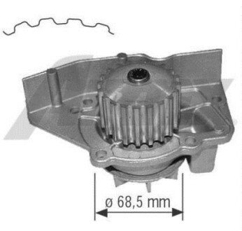 CITROEN помпа води XANTIA 93-,ZX,Peugeot 406,605 2.0 16V AIRTEX 1563 (фото 1)