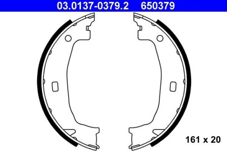 Комплект гальмівних колодок ATE 03.0137-0379.2