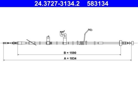 Трос гальмівний ATE 24372731342 (фото 1)