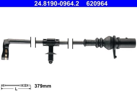 Датчик зносу колодок гальмівних ATE 24.8190-0964.2