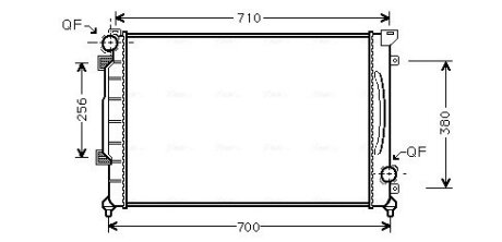 AVA VW Радіатор охолодження двиг. Audi A 6 II 2.5TDI/2.7 97- AVA COOLING AI2139